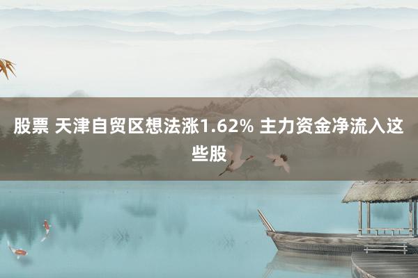 股票 天津自贸区想法涨1.62% 主力资金净流入这些股