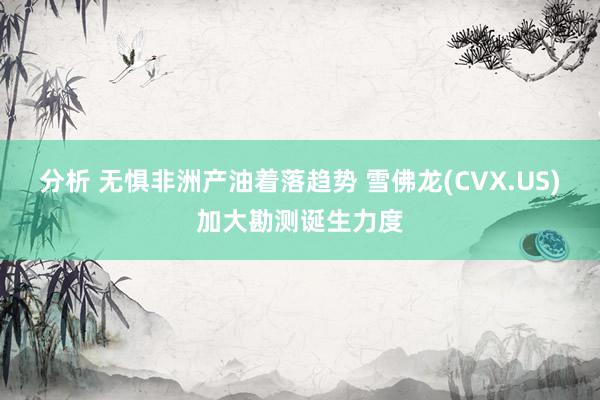 分析 无惧非洲产油着落趋势 雪佛龙(CVX.US)加大勘测诞生力度