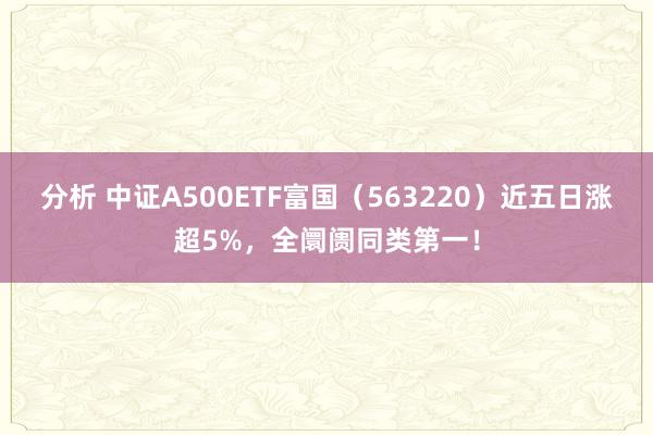 分析 中证A500ETF富国（563220）近五日涨超5%，全阛阓同类第一！