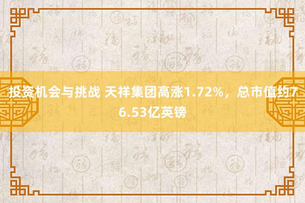 投资机会与挑战 天祥集团高涨1.72%，总市值约76.53亿英镑