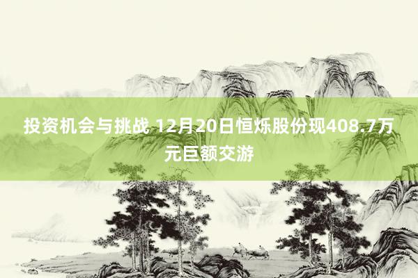 投资机会与挑战 12月20日恒烁股份现408.7万元巨额交游