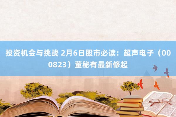 投资机会与挑战 2月6日股市必读：超声电子（000823）董秘有最新修起