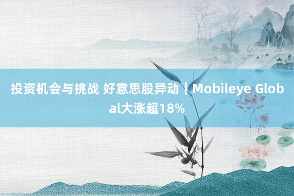 投资机会与挑战 好意思股异动｜Mobileye Global大涨超18%