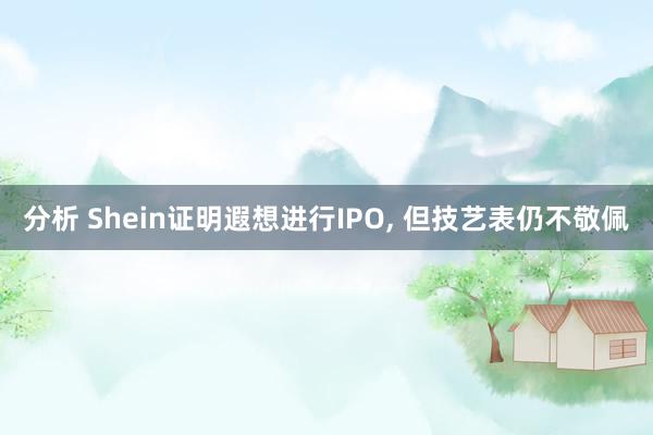 分析 Shein证明遐想进行IPO, 但技艺表仍不敬佩